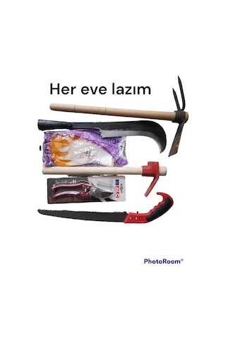 Seti Kazma Eldiven Budama Makas Testere Tahra
