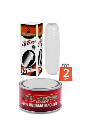 Aşı Bandı + Aşı Macunu 2'li Set Ağaç Budama Aşılama Macunu Bant Seti Aşılama Aleti