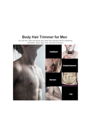 Vkemall Erkek Saç Ve Sakal Trimmerı, Ipx7 Su Geçirmez, 2 Kılavuz Tarak Ve Temizleme Fırçası İle Siyah