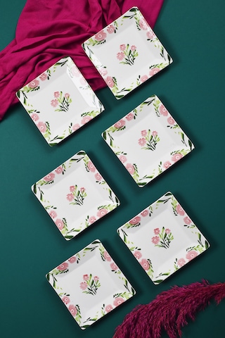 Piatti Naturali 6'lı Bahar Tatlı Tabak Seti Sunum Servis Pasta 15 Cm