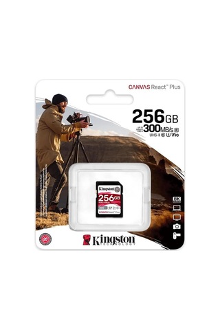 Kingston Sdr2-256gb Canvas React Plus Sdxc Uhs-ıı 300r-260w U3 V90 For Full Hd-4k-8k Hafıza Kartı