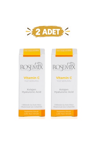 Rosemix - 442 - - Vitamiv C Serum Kolojen-hyalüronik Asit 30 Ml - 2 Adetlik - Shophnrl - Set Ürün