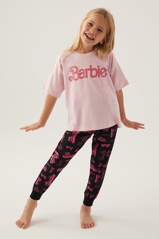 Barbie Cool Toz Pembe Kız Çocuk Pijama Takımı 5274-42805 Toz Pembe