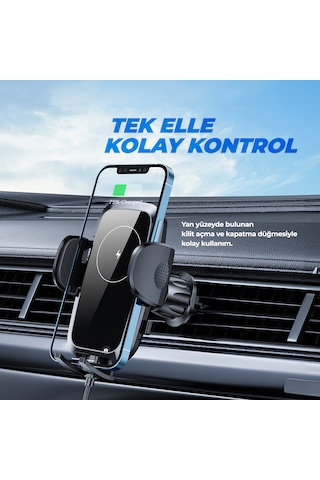 Woyax By Deji Kablosuz Şarjlı Kancalı Araç İçi Telefon Tutucu 15w