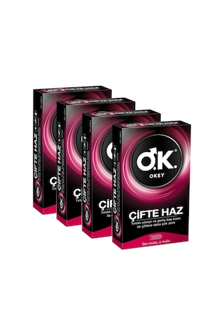 Okey Çifte Haz Prezervatif 10'lu x 4