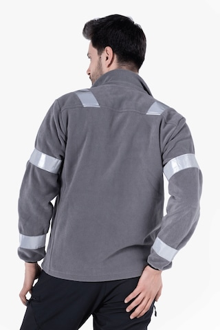 Omuz Ve Kol Reflektörlü Polar Gri