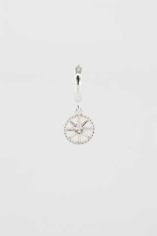 Kadın Kendi Tarzını Oluştur Zirkon Taşlı Kuzey Yıldızı Figürlü 1 Adet Küpe-3715 Gümüş