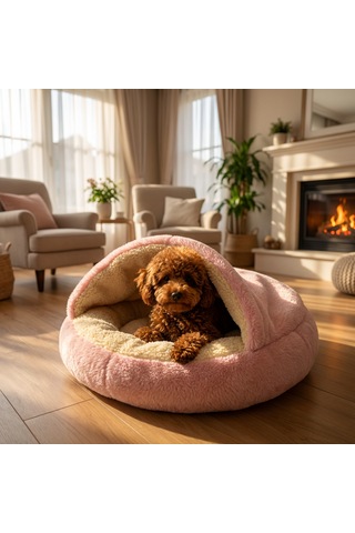 Kanguru Model Yuvarlak Kedi/köpek Yatağı