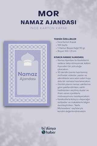 Namaz Ajandası Mor Çok Renkli