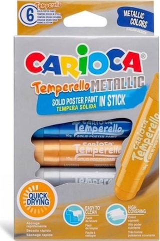 Carioca Temperello Metallic Stick Poster Boyama Kalemi 6'lı