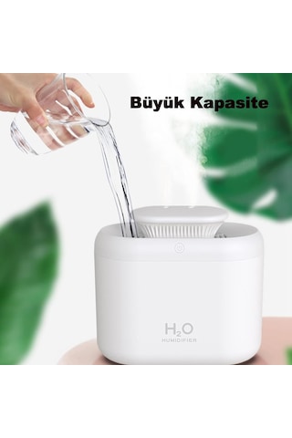 Robeve 3.3 Litre Ultrasonik Buhar Makinesi Hava Nemlendirici Çift Sprey Buhar Makinesi Led Işıklı