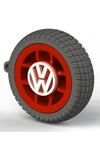 Volkswagen Uyumlu Özel Tasarım Anahtarlık - Premium Hafif Ve Dayanıklı Kırmızı