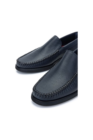 Tamer Tanca Erkek Hakiki Deri Lacivert Loafer Ayakkabı 1008 2828 Erk Ayk Y24 Lacı Gyk Lacivert