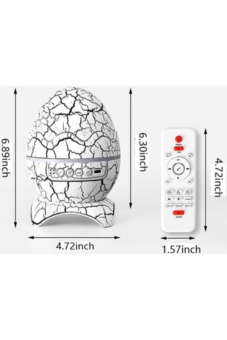 Yumurta Şeklinde Su Dalgalı Bluetooth Speaker Lamba Renkli Şarjlı