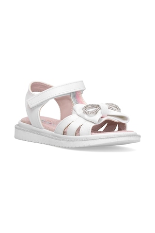 Elit J-p-600-25y Patik Kız Çocuk Düz Sandalet Beyaz Beyaz