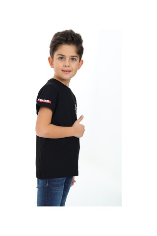 Toontoy Kids Toontoy Erkek Çocuk Oyun Konsol Baskılı Tişört Siyah
