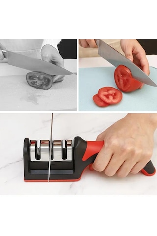 Sengenegel Profesyonel Bıçak Bileyici 3 Açılı Elmas Seramik Tungsten Çelik El Bıçakları Bileme