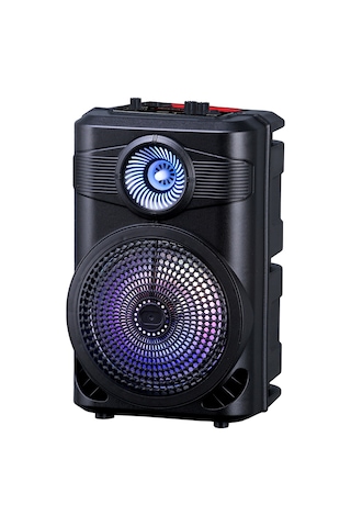 Makstechnology Gd-904 Dijital Led Göstergeli Fm Radyolu Mikrofonlu Rgb Tws 8 İnç Stereo Bas Siyah