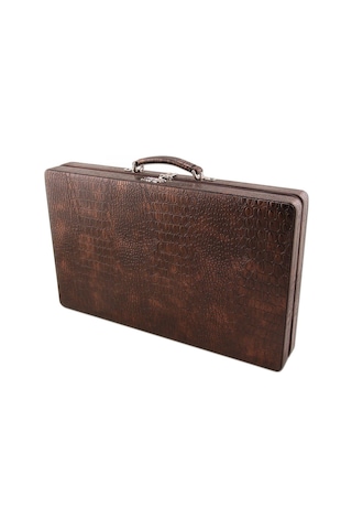 Star Deri Çanta Tavla Takımı Orta Boy