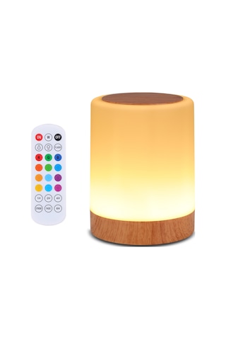 Hangfox Usb Şarjlı, 8 Renk 3 Modlu, Dokunmatik Aydınlatma, Ahşap Desenli Led Gündüz/gece Lambası Diğer