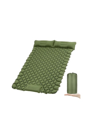 Nurcamp Pompasız Ayakla Şişen Çift Kişilik Katlanır Kamp Yatağı Yeşil