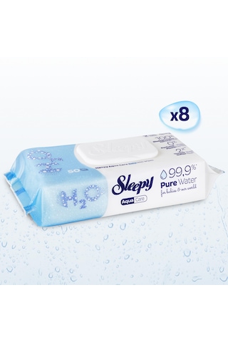 Sleepy AquaCare H2O Yenidoğan Islak Bebek Havlusu 8x50
