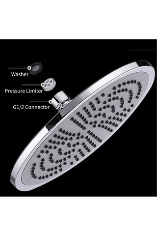 Novahub Paslanmaz Çelik 9,5 İnç Yüksek Basınçlı Yağmur Duş Başlığı - Korozyona Dayanıklı, Kendi Kendine Temizlenen Nozullar Diğer