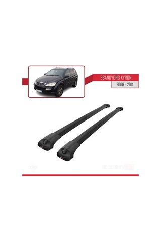 Ssangyong Kyron 2006-2014 Arası İle Uyumlu Ace-1 Ara Atkı Tavan Barı Siyah