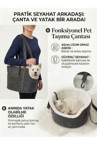 Patiderm Milano Kedi Köpek El Omuz Taşıma Çantası
