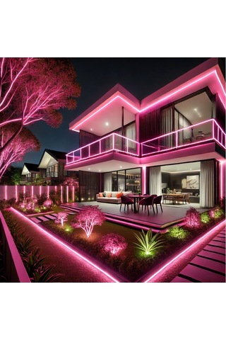 25 Metre Noas Yl42 5008 Dış Mekan 120 Çipli 12v Neon Led Pembe