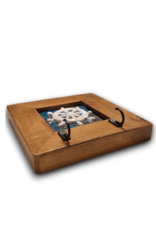 Dümen Seramik Elyapımı Handmade Anahtarlık Tablo 14,5x14,5x2,5cm Çerçeveli