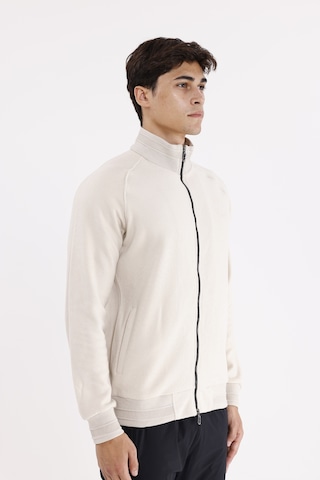 Rowinger Polo Yaka Rahat Kalıp Selanik Yapıda Mevsimlik Spor Görünümlü Sweatshirt Beıge
