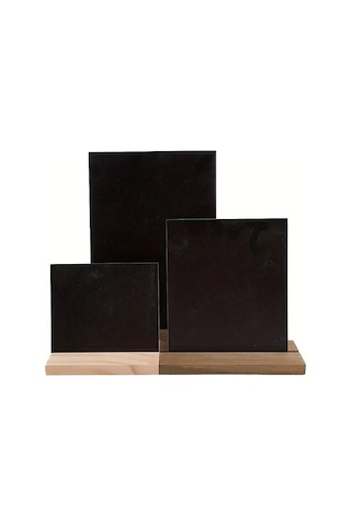 Xuweiwei 1 Adet Vintage Kara Tahta Mesaj Panosu - L Ahşap Tabanlı Dayanıklı Ofis Kafe Dekor