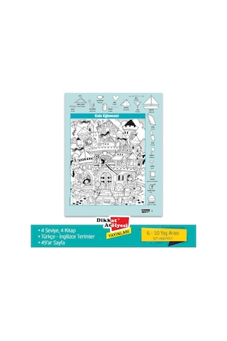 Pembelimon Hidden Pictures Gizli Resimler 4'Lü Set