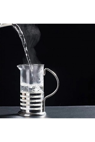 Mey İthalat Paslanmaz Çelik Gövdeli French Press Kahve Ve Çay Demleme Aparatı Beyaz - Çok Renkli