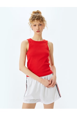 Koton Bisiklet Yaka Kolsuz Slim Fit Basic Atlet Kırmızı 5sal30043ık Kırmızı