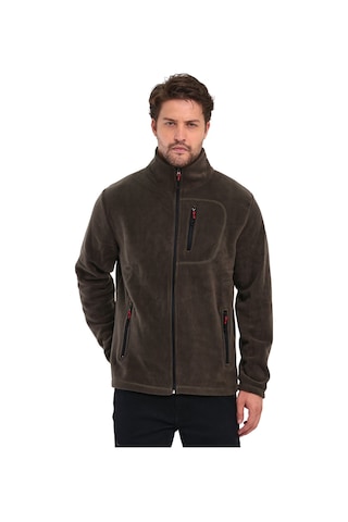 Genius Store Tam Fermuarlı 3 Cepli Tactical Outdoor Erkek Polar Ceket Haki