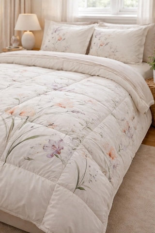 Özdilek White Lily Çift Kişilik Uyku Seti - Lila Lila