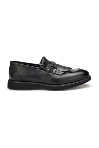 Santo Püsküllü Erkek Deri Loafer Siyah