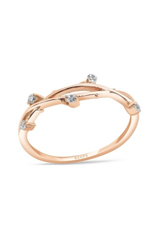 0.10 Karat Rose Thorn Pırlanta Yarımtur Yüzük