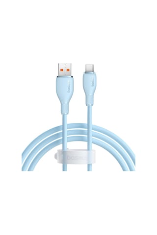 Baseus Pudding 1.2 M Hızlı Şarj Özellikli USB Type-C 100 W Kablo Mavi