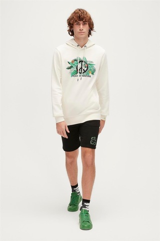 Bad Bear Re-born Hoodie Erkek Sweatshirt-5079 Marshmallow Kırık Beyaz