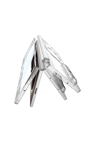 Samsung Galaxy Uyumlu, Z Fold 8 Ultra M-safe Şarj Özellikli Zore Kıpta Kpt-02 Standlı Kapak Şeffaf