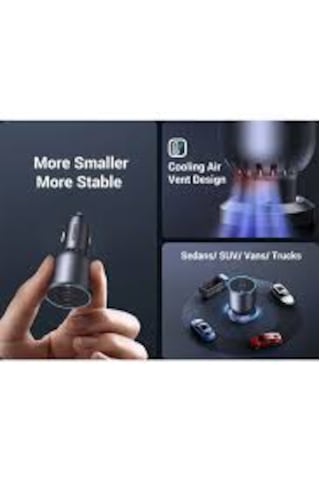 Ugreen 130w 3 Portlu Araç Içi Şarj Cihazı Çakmaklı 35025 Siyah