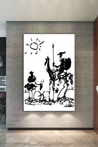Pablo Picasso Don Kişot Don Quixote Kanvas Tablo 60 x 90