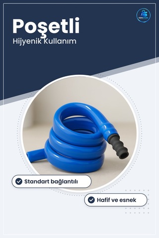 Taharet Hortumu Plastik Poşetli Hijyenik Tuvalet Bağlantı Esnek B
