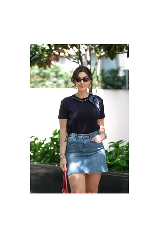 Gigi Wardrobe Navy Muse Tişört Lacivert Lacivert