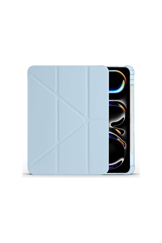 Apple Uyumlu iPad Pro 11 İnç 3.nesil M1 2021 Kılıf Üçgen Katlanabilir Kalem Şarj Bölmeli Kılıf Kapaklı Kılıf