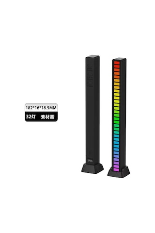 Jeehugo Usb Bluetooth Rgb Led Işıklı Müzik Ritim Lambası, Ses Kontrollü Araç/ofis Işığı, Dahili Pil, Sert Malzeme, Dayanıklı