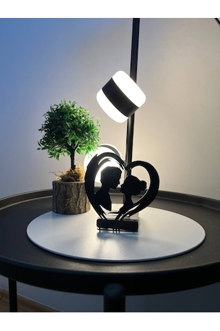 Lazer Kesim Dekoratif Sevgili Metal Mumluk